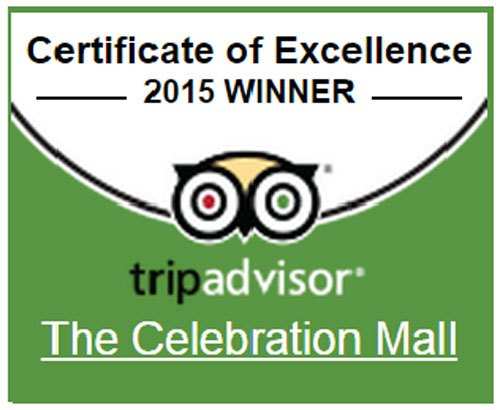 Celebration Mall awarded with 2015 TripAdvisor ‘Certificate of Excellence’