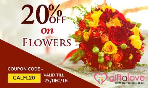 It’s Limited Period Offer! GiftaLove Offering 20% OFF on Flowers
