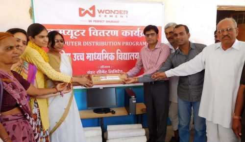 Wonder Cement distributes computer set to Govt. school