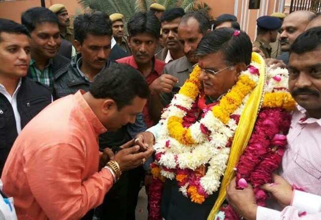 Supporters rejoice as Kataria takes Oath in Jaipur