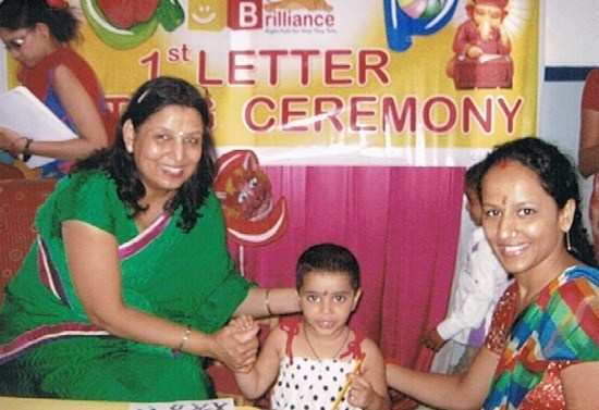 Nursery Students of CPS write First Letters of their Life