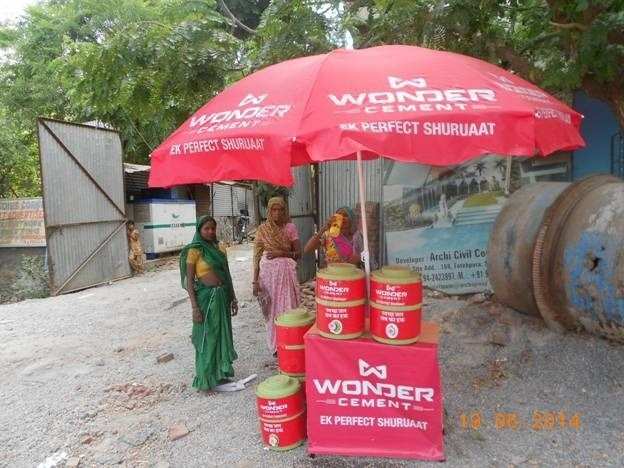 Wonder Cement quenches the thirst of labors