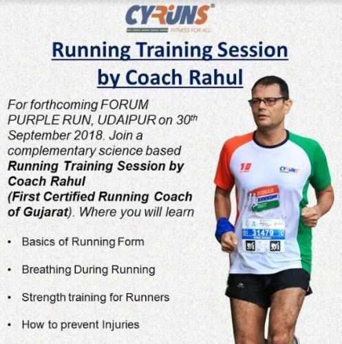 Udaipur Events: Complimentary Running Fitness and Training Session on Sunday 1609