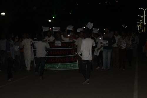 [Photos] Protest march at Fatehsagar pal
