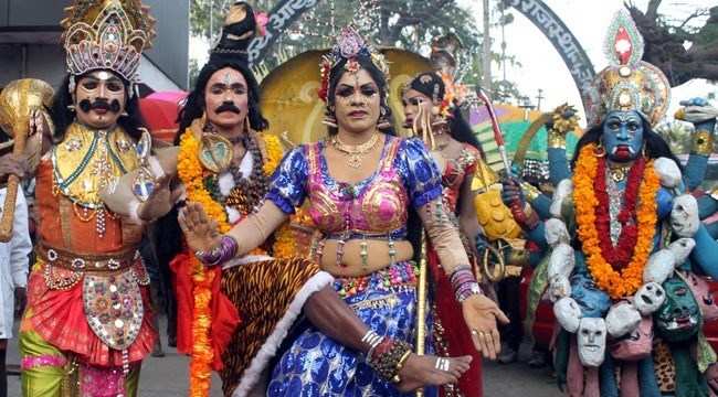 South Indian community carries procession on Makar Sankranti