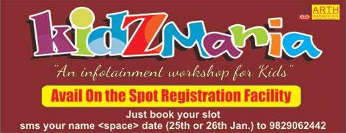 On the Spot Registration open for KidzMania Workshop!
