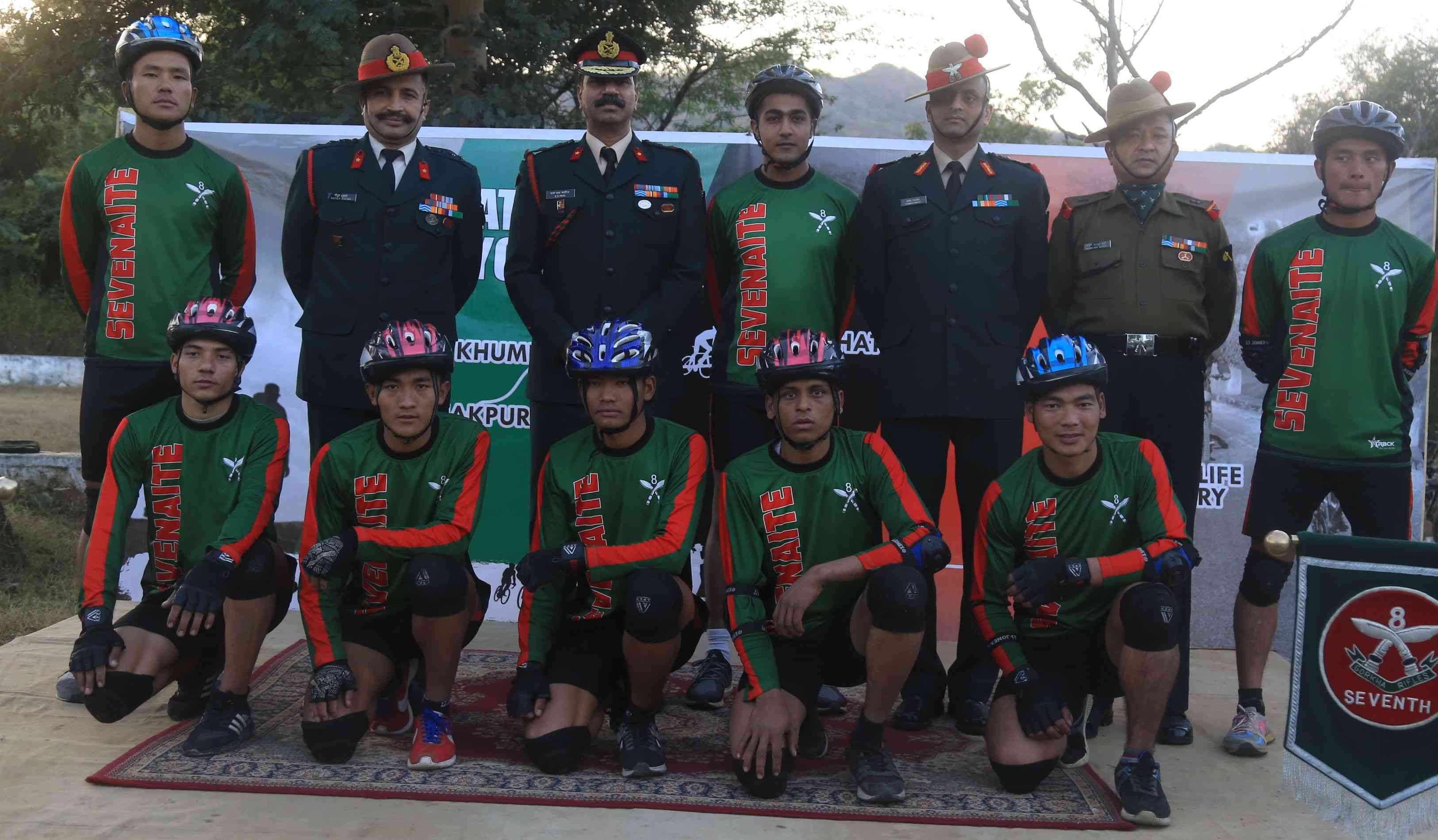 Gorkha Rifles team in Udaipur-Cycling with a mission