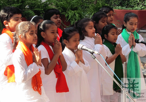 The Junior Study children celebrate Gandhi & Shastri Jayanti