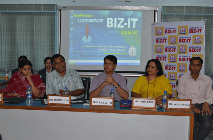 National workshop on 'Success Mantras for BIZ IT' at Aishwarya College