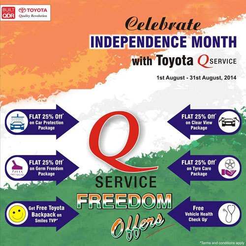Q Service Freedom Offers from Chandra Toyota