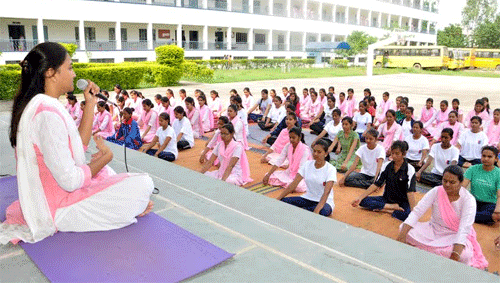Yoga Camp organized at Guru Nanak PG College