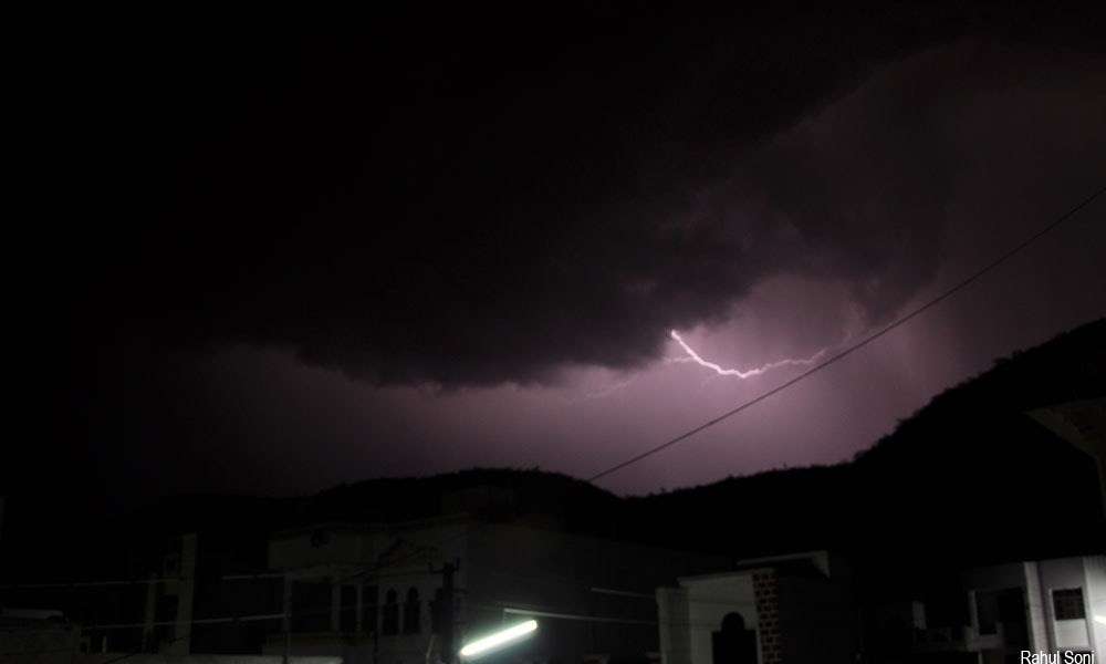 Photos of Thunderstorm in Udaipur Last Night