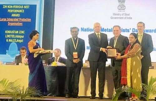 Hindustan Zinc wins Indian Institute of Metals – Non-Ferrous Best Performance Award 2018