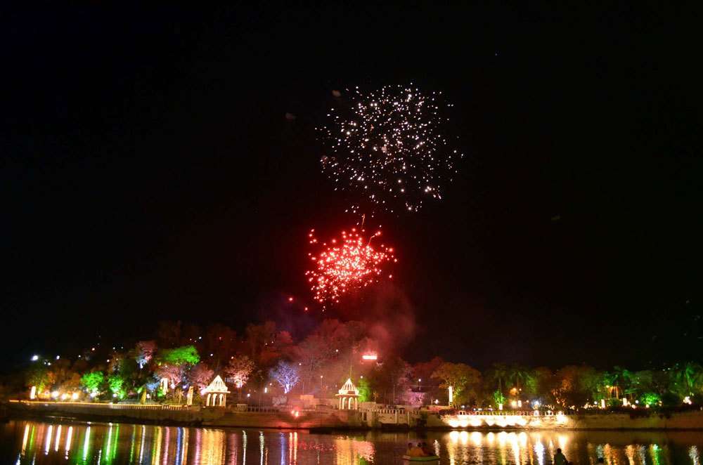 [Photos] Crackling Fireworks Welcome 2070 Vikram Samvat