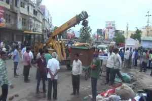Encroachments cleared from Town Hall to Delhi Gate