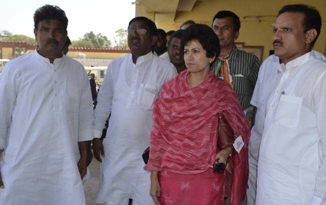 Selja Kumari visits Udaipur, inspects arrangement for Rahul Gandhi
