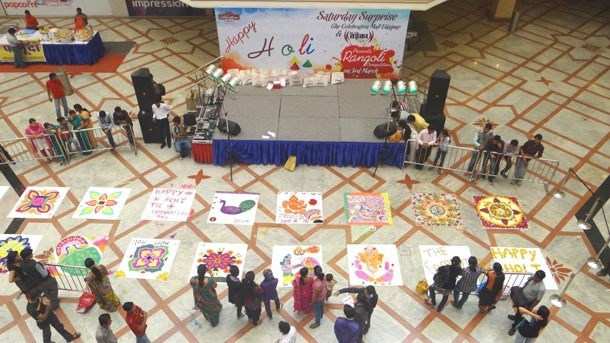 Rangoli competition at Celebration Mall