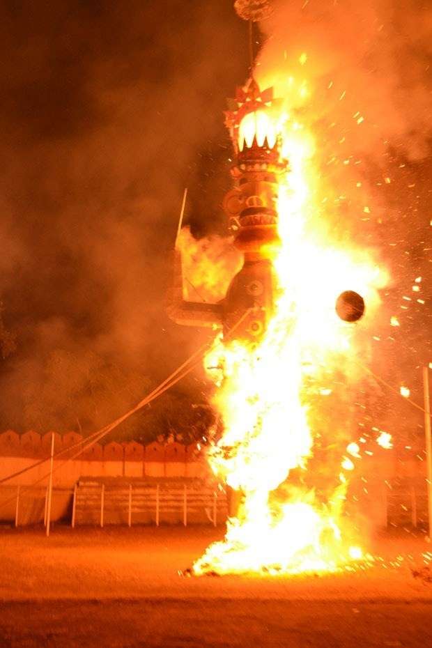 [Pics] Dussehra Celebrated by Burning the Evil