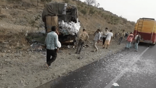 Accident at Udaipur-Nathdwara highway