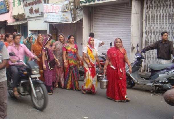 Women Break Earthen Pots to please Lord Indra