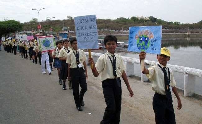 Students conduct rally on World Population Day