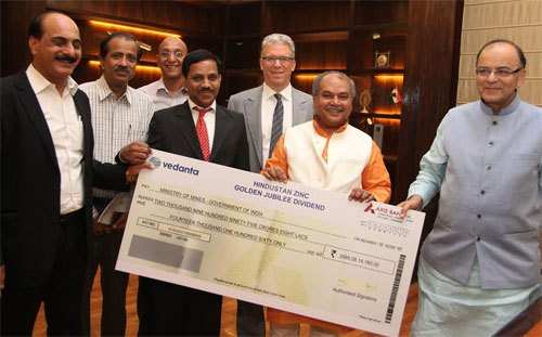 Government Receives Rs. 5059 Crore Dividend (incl Tax) from Hindustan Zinc