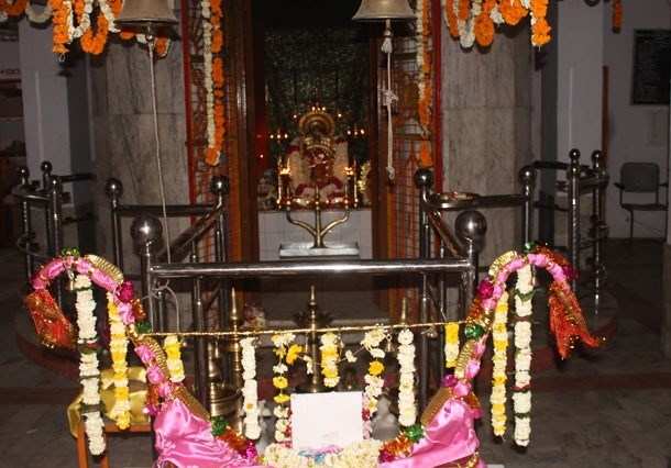 Traditional Stone Lamp laid on Lord Ayyappas birthday