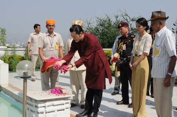 [Photos] Bhutan Royal Couple paid homage to Maharana Pratap