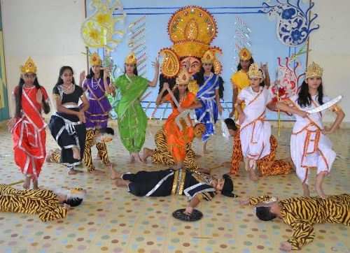 Dussehra celebrations in Seedling as school pre Diwali holidays kick in