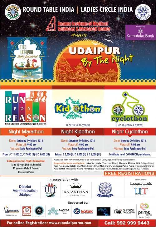 Udaipur all Buckled up to ‘Run’ for a Noble Cause
