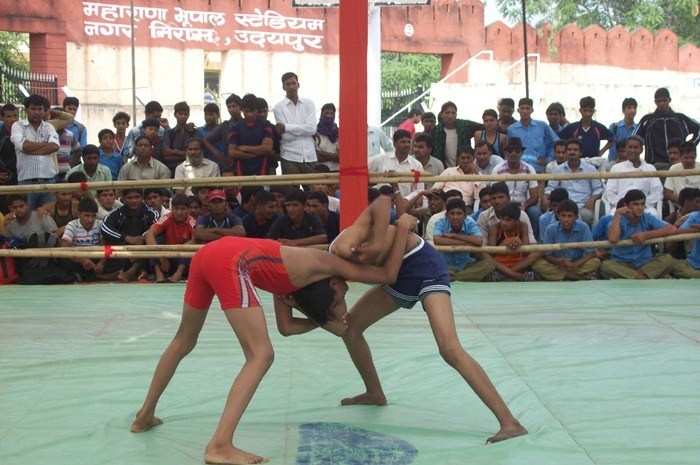 State level wrestling begins at Gandhi Ground