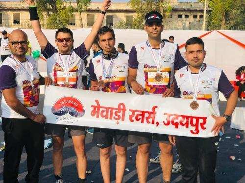 Udaipur’s Mewari Runners shine in Jaipur marathon