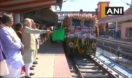 PM Modi flags off Mysuru-Udaipur train