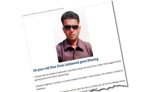 Missing Lakhawali Man died near Charbhuja