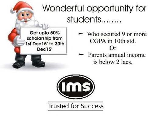 IMS turns SANTA…Scholarships to needy & deserving Students