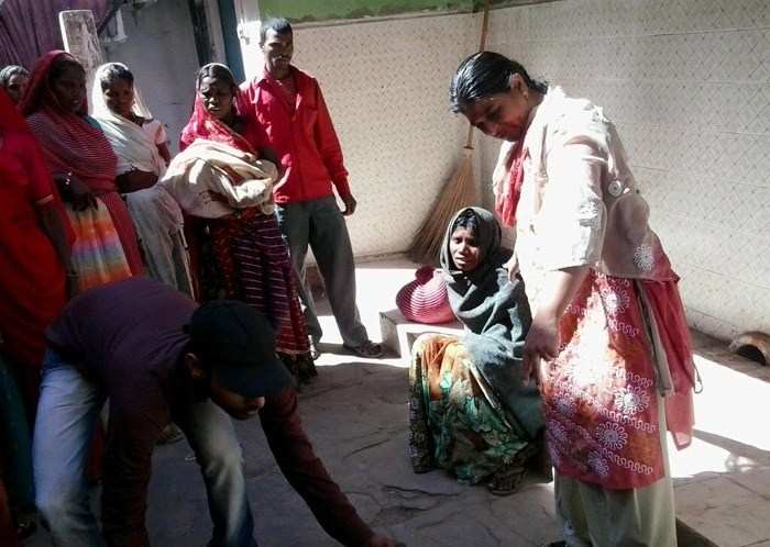 Woman delivers Baby at Aadhar Camp