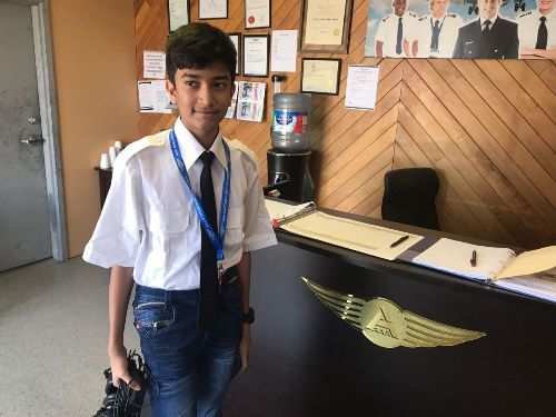 Youngest Pilot – When kids count stars, Mansoor has made the sky his limit