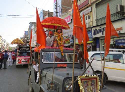 Procession on the eve of Hanuman Jayanti