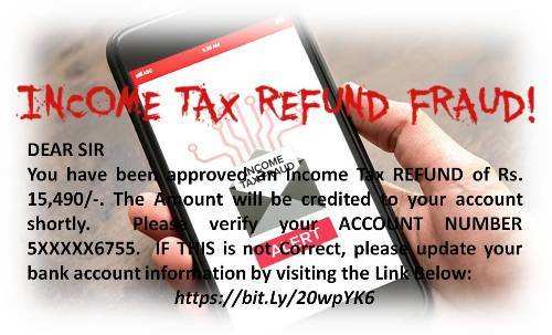 ALERT !! Income Tax Refund Fraud | Special 26 on your Phone – Reload that Pinch of Salt
