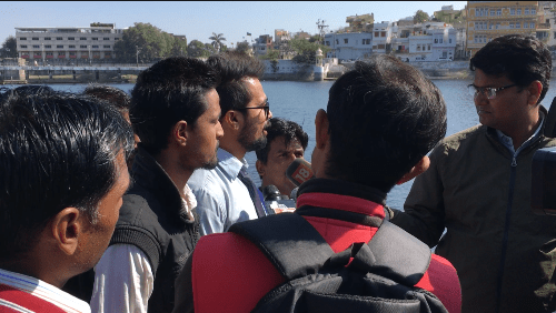 My first day as a Press Reporter – Inauguration of Lake Cleaning machine and meeting Geo Scientists