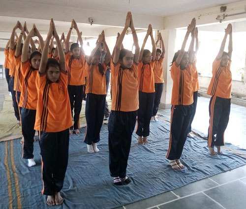 Yoga in B.N. School by Cadets