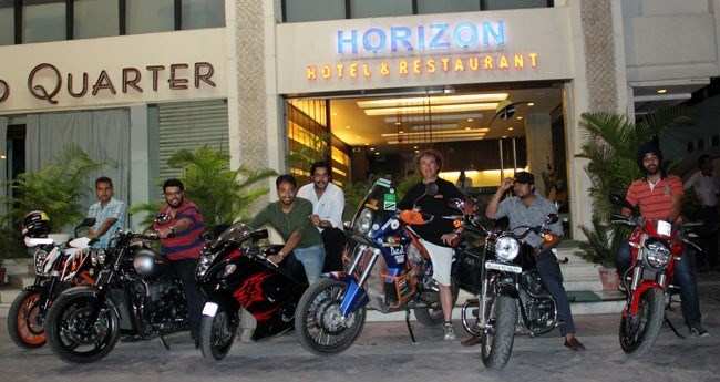Italian Motorcyclist reaches Udaipur, meets local motorcycle passionate