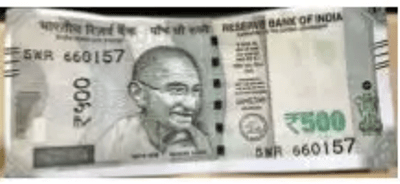 Fake currency note in ATM machine