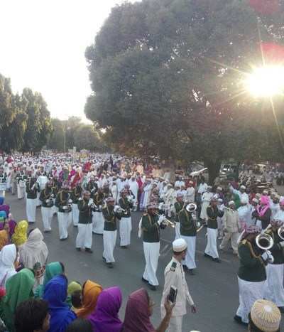 Mass procession by Dawoodi Bohra Community