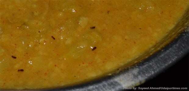 Dal Fry, Garnished with Insects served to patients