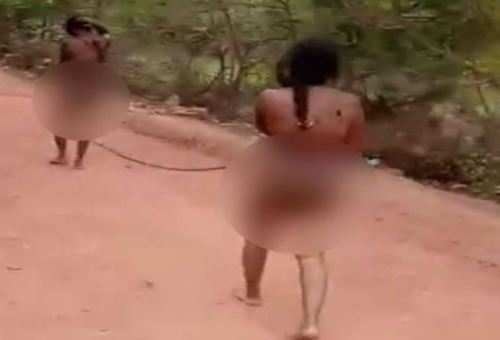 Couple paraded Naked | Sukher Police Station area