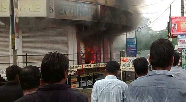 Fire in ATM Booth, currency notes found safe