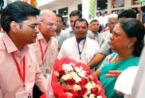 CM Raje lays Foundation stone for Wonder Cement Town Hall