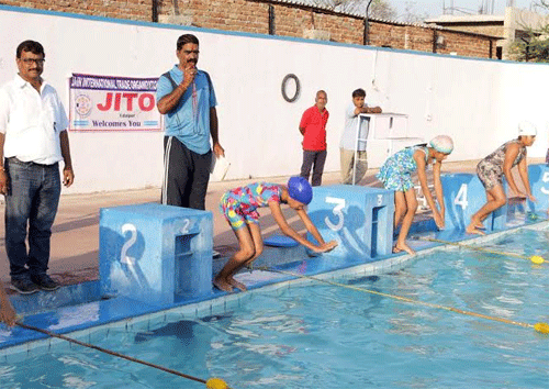JITO Games-2015 begins with swimming & badminton matches
