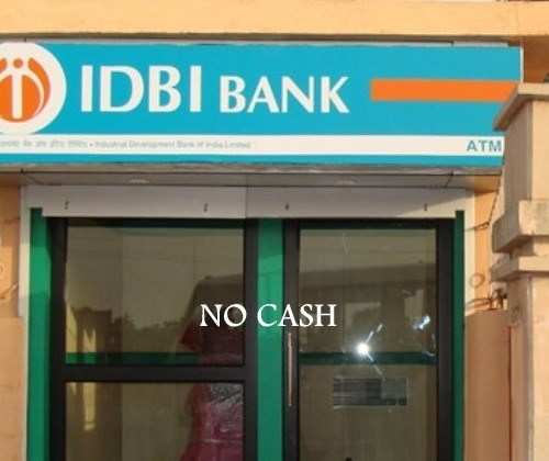 No cash in IDBI ATMs of Saheli Nagar